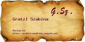 Gratzl Szabina névjegykártya
