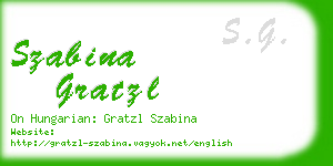 szabina gratzl business card